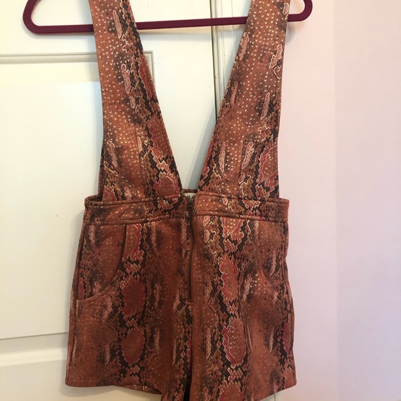 Molly Green Keepan Snakeskin Romper in Rust - Picture 1 of 4